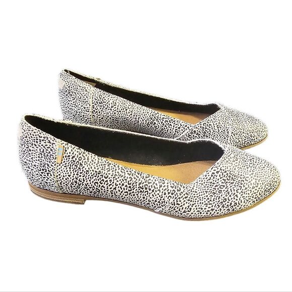 Toms Women's Julie Leopard Print Flat Shoes Size 7 - Picture 3 of 12